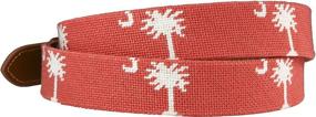 img 1 attached to Charleston Belt Palmetto Leather Needlepoint Women's Accessories via Belts