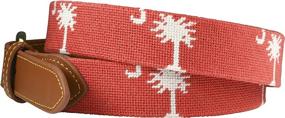 img 2 attached to Charleston Belt Palmetto Leather Needlepoint Women's Accessories via Belts