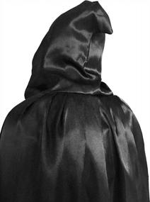 img 2 attached to Hooded Cloak For Roleplay: Unisex, Full Length Family Robes Costumes
