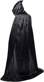 img 4 attached to Hooded Cloak For Roleplay: Unisex, Full Length Family Robes Costumes