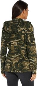 img 3 attached to Bodycon Camouflage Military Pockets Lightweight Women's Clothing ~ Coats, Jackets & Vests