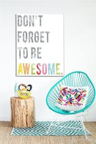 img 2 attached to 🌈 Don't Forget to Be Awesome: Inspiring Children's Wall Art Print, Perfect for Kid's Rooms, Nurseries, and Classrooms!