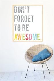 img 1 attached to 🌈 Don't Forget to Be Awesome: Inspiring Children's Wall Art Print, Perfect for Kid's Rooms, Nurseries, and Classrooms!