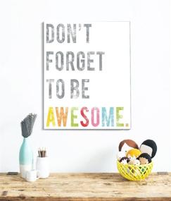 img 3 attached to 🌈 Don't Forget to Be Awesome: Inspiring Children's Wall Art Print, Perfect for Kid's Rooms, Nurseries, and Classrooms!