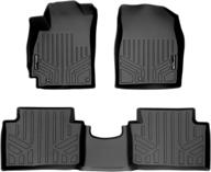 🚗 custom fit floor mats for 2019-2022 hyundai veloster - smartliner 2 row liner set in black логотип