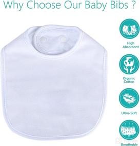 img 3 attached to 👶 Premium 10-Pack Baby Bibs: 100% Cotton, Waterproof & Soft, Adjustable Snaps – Ideal for Boys, Girls & Infants 3-36 Months