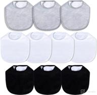 👶 premium 10-pack baby bibs: 100% cotton, waterproof & soft, adjustable snaps – ideal for boys, girls & infants 3-36 months logo