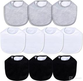 img 4 attached to 👶 Premium 10-Pack Baby Bibs: 100% Cotton, Waterproof & Soft, Adjustable Snaps – Ideal for Boys, Girls & Infants 3-36 Months