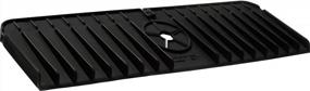 img 4 attached to Silicone Sink Splash Guard And Drip Catcher With Self-Draining Faucet Absorbent Mat - COTEY 17.7" Long - Ideal Kitchen Décor Accessory For Countertop Sponge Holders And Gadgets - Black