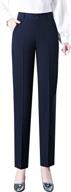 lisueyne women's modern fit stretch work pants: straight leg suit pant for formal office wear with pockets logo