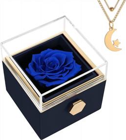 img 4 attached to Удивите любимого человека уникальными розовыми подарками ко Дню святого Валентина: консервированными голубыми розами, романтическими ожерельями и живыми цветами для женщин
