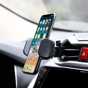 img 2 attached to LAX Gadgets Air Vent Phone Holder for Car - Pro Grip Cradle Type Mount with Adjustable Side Jaws - Black