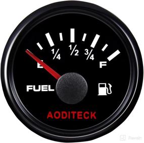 img 4 attached to AODITECK 8 Scale Marine Fuel Gauge For Boat Gas Tank Truck Diesel Vehicles RV Oil Fuel Level Gauge Automotive Replacement Aftermarket Gauge For Car Truck Vehicle With Backlight