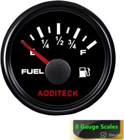 img 2 attached to AODITECK 8 Scale Marine Fuel Gauge For Boat Gas Tank Truck Diesel Vehicles RV Oil Fuel Level Gauge Automotive Replacement Aftermarket Gauge For Car Truck Vehicle With Backlight