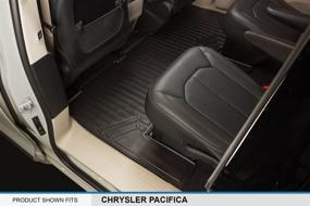 img 1 attached to 🚗 Black MAXLINER Floor Mats 2 Row Liner Set for 2017-2021 Chrysler Pacifica 8 Passenger Model (Excluding Hybrid Models)