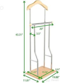 img 2 attached to Silver Mind-Reading 👔 Clothing Valet Rack Suit Stand