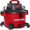 12 gallon 6 peak hp wet/dry vac - cmxevbe17594 craftsman 17594 portable shop vacuum w/ attachments red & black logo