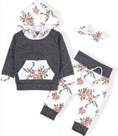 newborn baby girl hoodie outfit - toddler infant clothes tops logo