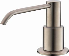 img 4 attached to Comllen Brushed Nickel Stainless Steel Kitchen Sink Soap Dispenser For Countertop With 10.6 Oz Capacity - Commercial Grade