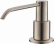 comllen brushed nickel stainless steel kitchen sink soap dispenser for countertop with 10.6 oz capacity - commercial grade logo