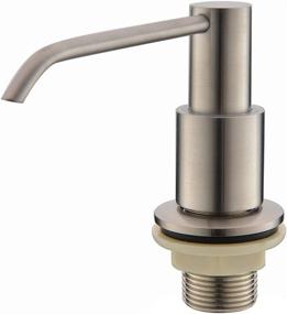 img 3 attached to Comllen Brushed Nickel Stainless Steel Kitchen Sink Soap Dispenser For Countertop With 10.6 Oz Capacity - Commercial Grade