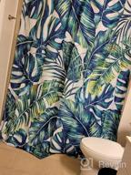 img 1 attached to LIVILAN Tropical Shower Curtain, Green Shower Curtain, Plant Shower Curtain, Leaf Shower Curtain, Botanical Shower Curtain Set With 12 Hooks, 72X84 Inches, Jungle Bathroom Decor review by Juan Lukas