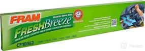 img 2 attached to FRAM Fresh Breeze Cabin Air Filter Replacement for BMW - Easy Install, CF10362 with Arm & Hammer Baking Soda - White