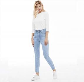img 2 attached to Stretchy Skinny Jeans For Women Juniors With Timeless Mid-Rise Fit - HOCAIES