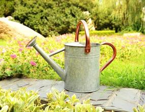 img 2 attached to Steel Watering Can With Copper Accents, Removable Rosette-Diffuser - Yourjoy 1 Gallon Capacity