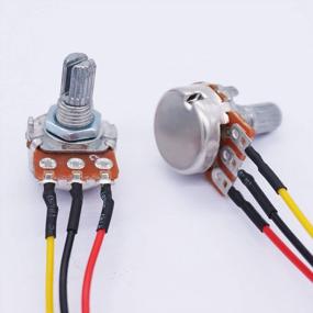 img 1 attached to TWTADE 3PCS 10K Ohm Linear Taper Adjustable Rotary Potentiometer Change Resistance WH148 B10K 3 Pin With XH2.54-3P Connector Wire Cable + Black Knob Cover Cap 148-10KBK