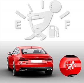 img 3 attached to Reflective Vinyl Car Sticker: Pull Fuel Tank Pointer To Full - Funny Car Decal For Stylish Accessories & Decorations, White
