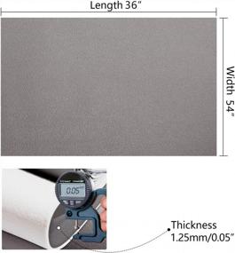 img 3 attached to High-Quality Yotache PU Fabric Leather: Perfect For Upholstery, DIY Crafts, And More In Light Gray Shade!