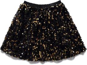 img 4 attached to Girls' Clothing Flofallzique Sequin Skirts for Dancewear - Skirts & Skorts