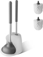 🚽 ultimate 2 in 1 toilet plunger and brush combo with holder - eyliden toilet bowl brush plunger set with 2 replacement brush heads for deep cleaning and compact storage (white) logo