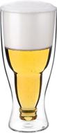 13.5oz double wall insulated upside down beer glassware - cnglass set of 1 logo