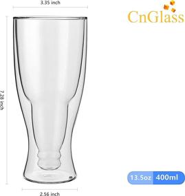 img 3 attached to 13.5OZ Double Wall Insulated Upside Down Beer Glassware - CnGlass Set Of 1
