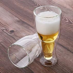 img 2 attached to 13.5OZ Double Wall Insulated Upside Down Beer Glassware - CnGlass Set Of 1