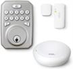 satin nickel milocks bluetooth wi-fi deadbolt with alexa smart lock for improved home security logo