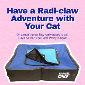 img 2 attached to TRAVEL CAT: Porta Pawty - Portable Cat Litter Box with Lid - Lightweight & Collapsible - Zippered Cover, Extra Pocket & Side Handles - Easy-Clean Seamless Liner - Ideal for Large Cats