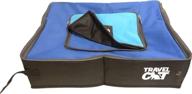 travel cat: porta pawty - portable cat litter box with lid - lightweight & collapsible - zippered cover, extra pocket & side handles - easy-clean seamless liner - ideal for large cats logo