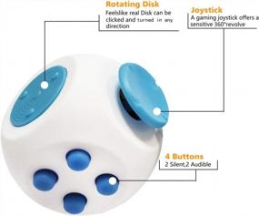 img 1 attached to Fidget Toys Cube , Premium Quality Fidget Toys Cube,Reduce Stress And Anxiety Relief For All Ages With ADHD ADD OCD Autism (White Blue