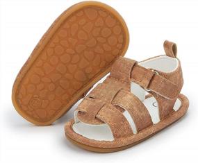 img 4 attached to Stay Safe And Stylish: KIDSUN Anti-Slip Sandals For Your Baby'S First Steps On The Beach