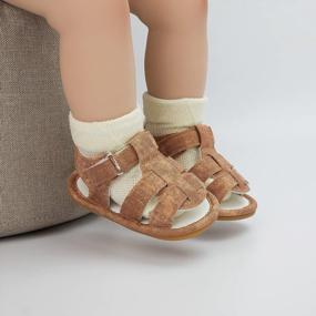 img 2 attached to Stay Safe And Stylish: KIDSUN Anti-Slip Sandals For Your Baby'S First Steps On The Beach