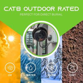 img 3 attached to GearIT Cat8 Outdoor Ethernet Cable 30Ft - Waterproof, Direct Burial, 40Gbps 2000Mhz SFTP Patch Cord