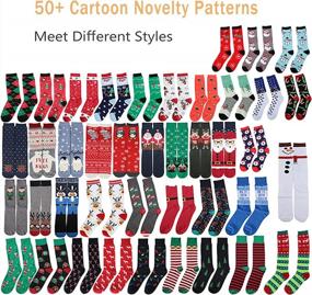 img 2 attached to Women'S Christmas Cartoon Cotton Soft Novelty Cute Funny Patterned New Year Gift Party Socks