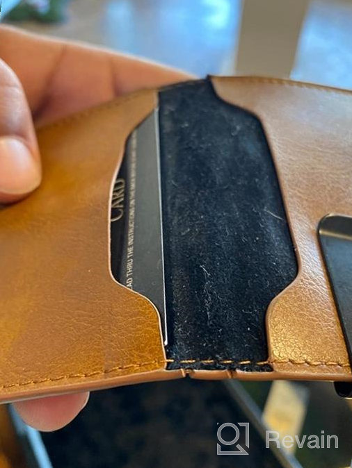 img 1 attached to 📇 Streamlined Leather Credit Card Sleeve with Aluminum Ejector review by Aaron Fowler