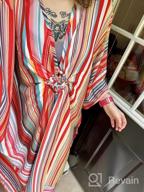 img 1 attached to Bsubseach Women Ethnic Print Kaftan Beach Dress Plus Size Swimsuit Cover Up review by Scott Chen