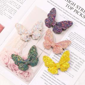 img 1 attached to VCOSTORE 130 Pcs Fashion Hair Clips For Girls，Cute Cartoon Colorful Snap Hairclips Hair Accessories For Girls Women Hair Accessories (5 PCS)
