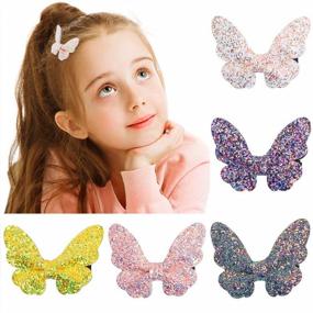 img 4 attached to VCOSTORE 130 Pcs Fashion Hair Clips For Girls，Cute Cartoon Colorful Snap Hairclips Hair Accessories For Girls Women Hair Accessories (5 PCS)