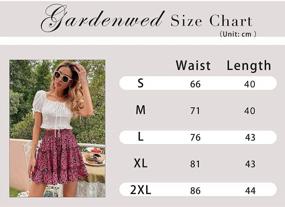 img 1 attached to Women'S High Waisted Skater Mini A-Line Stretchy Flowy Casual Skirt